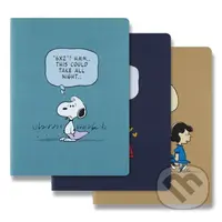 Moleskine - zošity Peanuts (set 3 ks) (limitovaná edícia; veľké, linajkované)
