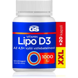 GS Vitamin Lipo D3 1000 IU kapsuly s vitamínom D 80 cps