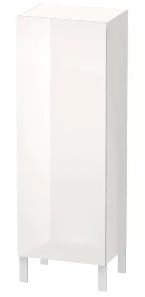 Duravit L-Cube - Skříňka vysoká 132x50x36 cm, levá, lesklá bílá LC1179L2222