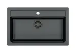 Alveus Atrox - Granitový dřez 79x50 cm, černá 1148163
