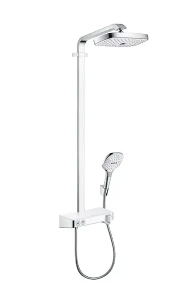 Hansgrohe Raindance Select E - Sprchový set s termostatem ShowerTablet, 30 cm, 2 proudy, bílá/chrom 27126400