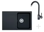 Franke Sety - Kuchyňský set T30, tectonitový dřez OID 611-78, černá + baterie FP 9000, onyx NEW 114.0366.039
