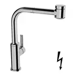 Hansa Ronda - Páková dřezová baterie s vytahovací sprškou, pro beztlaké ohřívače, chrom 55231103