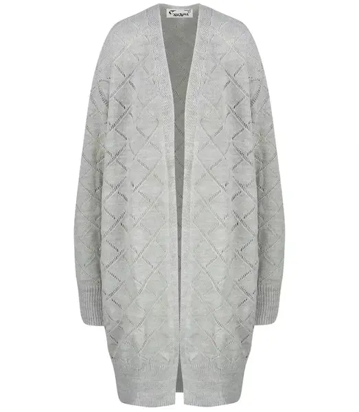 Pri Long warm openwork cardigan IZABELLA