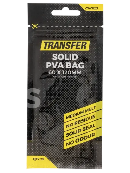 Avid carp pva sáčky transfer solid pva bag - small (60x120 mm)