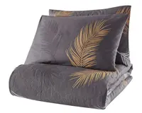 Prikrývka 200x220 + 2 vankúše plume - šedá