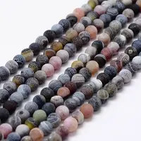 Frosted Natural Weathered Agate Beads Strands