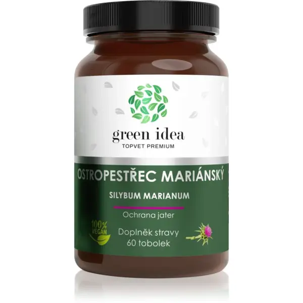 Green Idea Ostropestřec mariánský tobolky pro podporu zdraví jater 60 cps