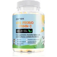 Zerex Probio + Vitamin C Kids probiotika pro děti příchuť Raspberry 120 tbl