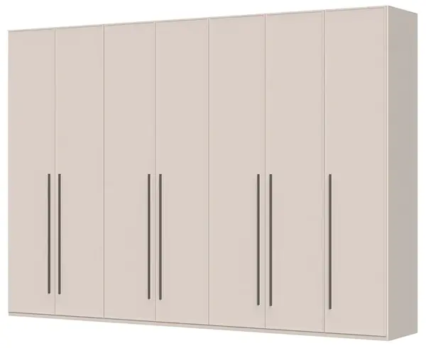 Sedmidveřová šatní skříň baptiste - béžová