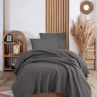 Přehoz 160x230 pique - tmavě šedá