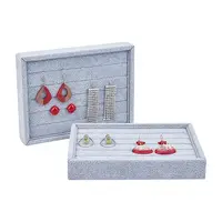 Wooden Cuboid Jewelry Rings Displays