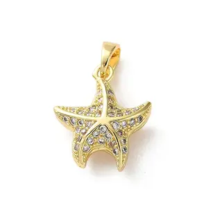 Brass Micro Pave Cubic Zirconia Pendants