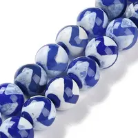 Natural Tibetan Wave Pattern dZi Agate Beads Strands