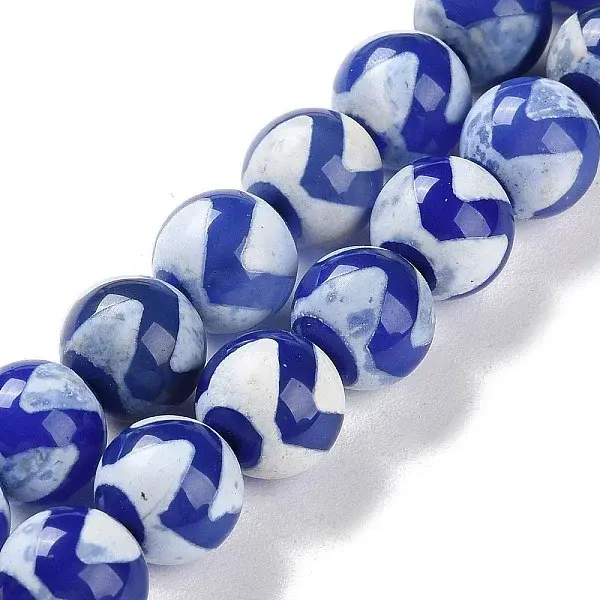 Natural Tibetan Wave Pattern dZi Agate Beads Strands