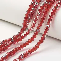 Electroplate Transparent Glass Beads Strands