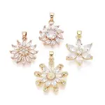 Brass with Cubic Zirconia Pendants