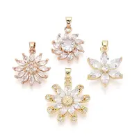 Brass with Cubic Zirconia Pendants