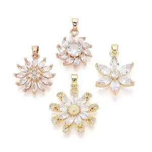 Brass with Cubic Zirconia Pendants