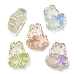 UV Plating Rainbow Iridescent Acrylic Enamel Beads