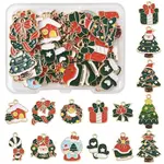 30Pcs 15 Styles Alloy Enamel Pendants