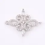 Brass Micro Pave Cubic Zirconia Links