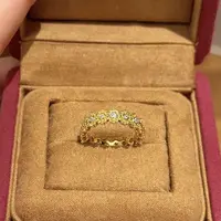 Brass Micro Pave Cubic Zirconia Flower Adjustable Cuff Rings for Women