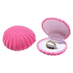 1Pc Shell Shaped Velvet Jewelry Storage Boxes