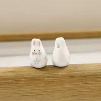 Handmade Porcelain Beads with Cartoon Painted