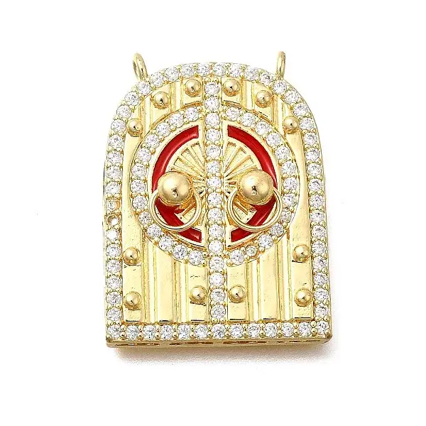 Brass Micro Pave Cubic Zirconia Pendants