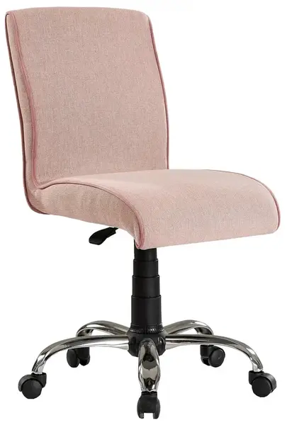 Čalouněná židle na kolečkách ballerina - lososová