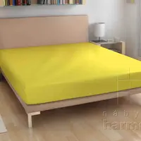 55-froté prostěradlo - žluté - 200 x 220 cm