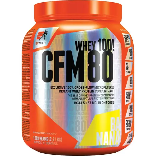 Extrifit CFM Instant Whey 80 syrovátkový protein v prášku příchuť Banana 1000 g
