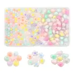 240Pcs 3 Style Transparent Acrylic Beads