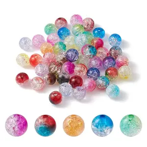 Transparent Crackle Acrylic Beads