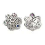 Brass Micro Pave Colorful Cubic Zirconia Bead Caps