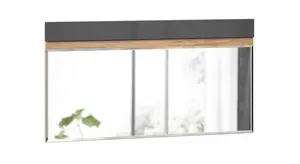 Zrkadlo markus - šedý lesk/dub zlatý