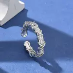 Brass Micro Pave Clear Cubic Zirconia Open Cuff Rings