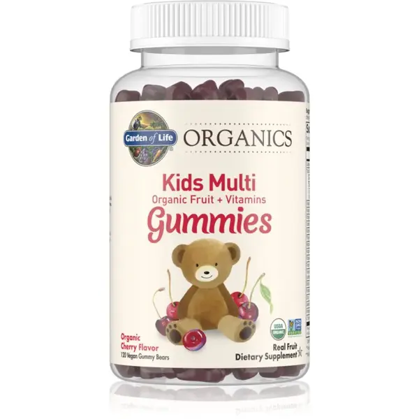 Garden of Life Organics Kids Multi Gummies multivitamíny pro děti příchuť Organic Cherry 120 ks