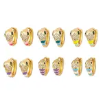 Brass Micro Pave Cubic Zirconia Earrings