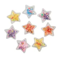 50Pcs 5 Colors Quicksand Sequin Plastic Cabochons