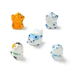 5Pcs Handmade Printed Porcelain Beads