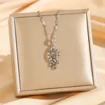 Brass Micro Pave Black Cubic Zirconia Snake Pendant Necklaces