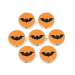Halloween Printed Natural Wood Beads