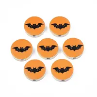 Halloween Printed Natural Wood Beads