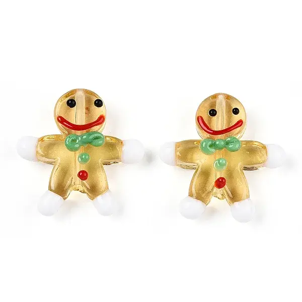 Gingerbread Man Handmade Lampwork Beads