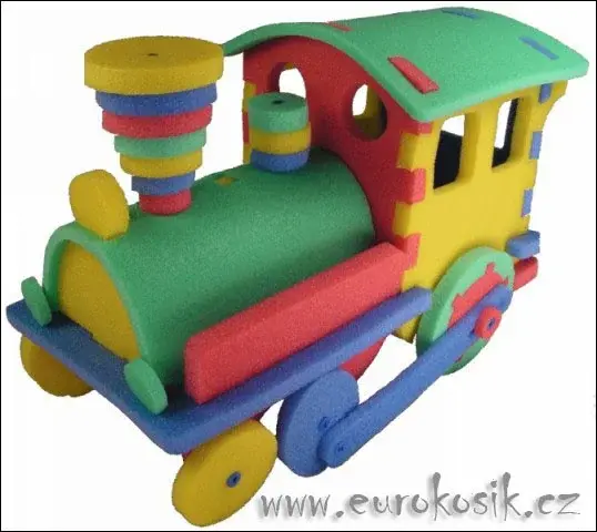 Pěnové puzzle 3d - vláček