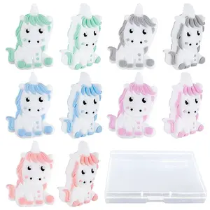 10Pcs 5 Colors Silicone Beads