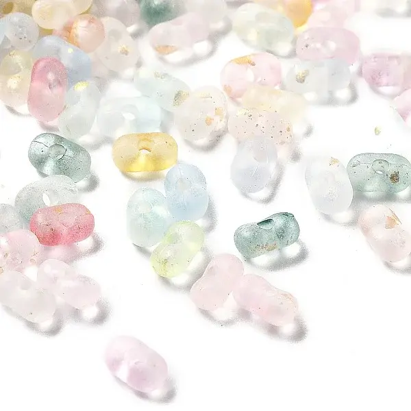 Gradient Color Transparent Frosted Acrylic Beads