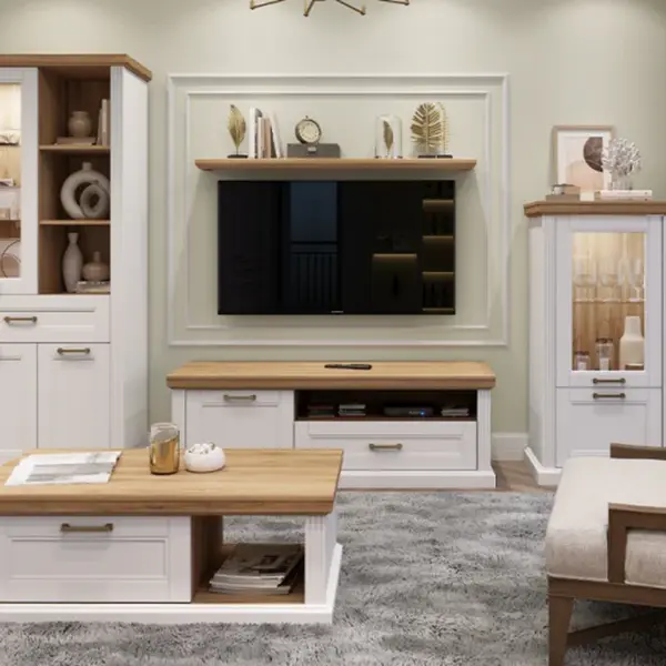 Obývací pokoj artis - bílá/ořech pacific